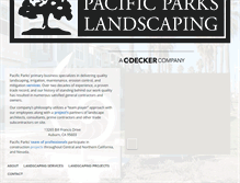 Tablet Screenshot of pacificparks.com